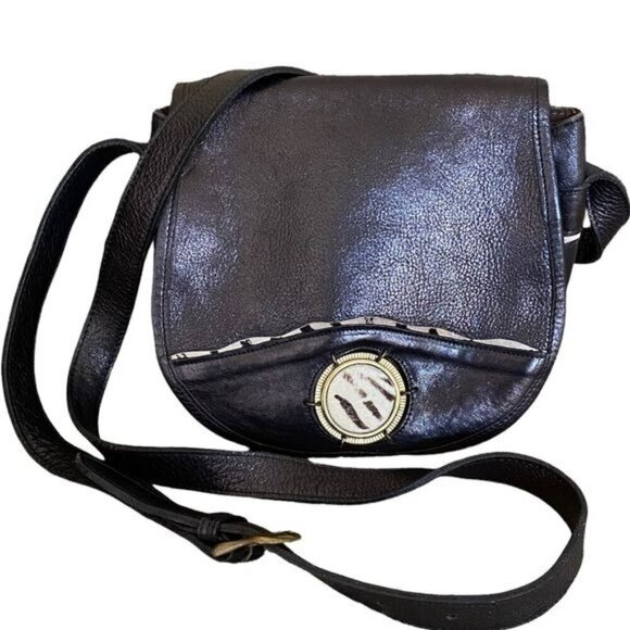 Chocolate Brown Leather Crossbody Bag by Linea Pelle - Picture 1 of 7